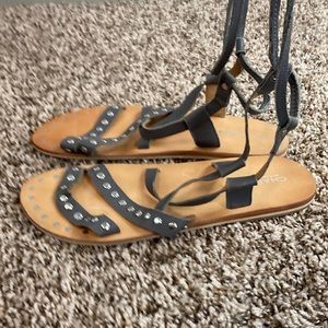 Womens Charles by Charles David Steeler Gladiator Sandals, Gray size 9.5